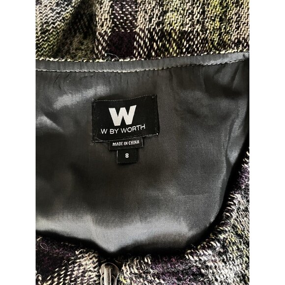 W By Worth Wool Plaid Dress Pockets NEW size 8 Full Zipper Academia Preppy Lined - Picture 12 of 14